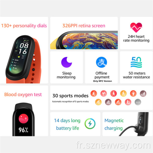 Moniteur de fréquence cardiaque Xiaomi MI Band 6